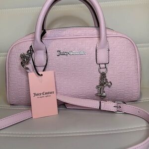 Juicy Couture Pastel Pink Satchel with Logo Charm